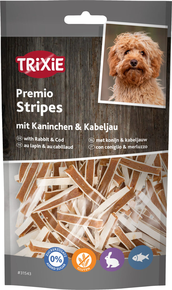 Stripes mit Kaninchen & Kabeljau