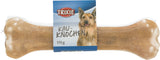 Kauknochen in transparenter Verpackung mit blauem Etikett, darauf Logo und Bild eines Hundes, 170 g.