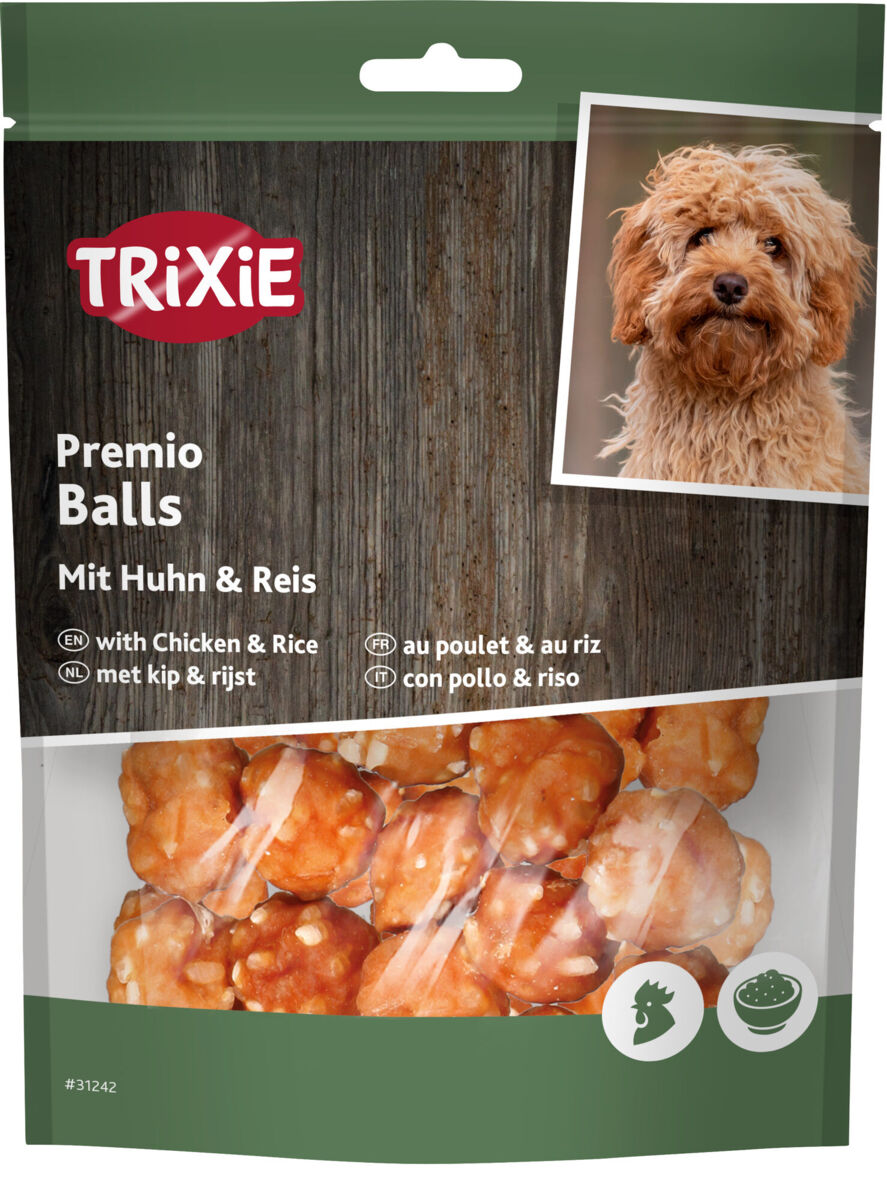 Balls mit Huhn & Reis