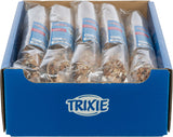 Sechs in Plastik verpackte Vogelfutterrollen in einem blauen Karton mit Trixie-Logo.