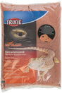 Verpackung von Terrariensand der Marke Trixie für Wüstenterrarien, mit einem Bild eines Reptils auf der Vorderseite.