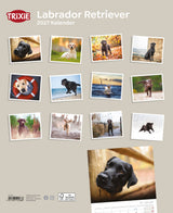 TRIXIE Labrador Retriever 2027 Kalender zeigt verschiedene Labrador-Fotos.