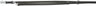 Hundeleine aus schwarzem Material mit weißen Nähten und mehreren silbernen Metallringen und Karabinerhaken.