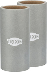 Zwei graue Kleberollen aus Karton mit dem weißen Aufdruck "TRIXIE" auf jeder Rolle.