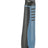 Kamm mit schwarzem und blauem Griff, silbernen Zinken und ergonomischem Design.
