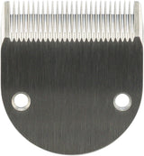 Metallklinge mit zwei Befestigungslöchern und feinen, gleichmäßigen Zähnen an der Oberkante.