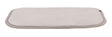 Rechteckige, beige Matte mit abgerundeten Ecken und weichem Rand, flach liegend.