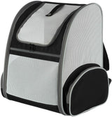 Transporttasche mit schwarzem und weißem Netzdesign, Reißverschluss vorne, seitliche Tasche angebracht.