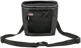 Schwarze Tasche mit Tragegurt und Netzfront, Reißverschluss und Label "Trixie" sichtbar, geeignet für Transport.