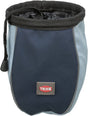 Blaue und graue Tasche mit schwarzem Zugverschluss oben und rotem "Trixie"-Logo auf der Vorderseite.