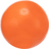 Eine einfarbig orange Kugel mit glatter Oberfläche und leicht sichtbarem Glanz.
