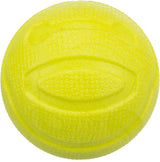 Gelber, strukturiert erscheinender Ball mit eingeprägten Mustern auf der Oberfläche.