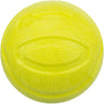 Gelber, strukturiert erscheinender Ball mit eingeprägten Mustern auf der Oberfläche.