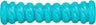 Zylinderförmiges, blaues, spiralig geriffeltes Objekt aus glänzendem Material.