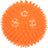 Orangefarbener, stacheliger Ball mit symmetrischen Noppen auf der gesamten Oberfläche.