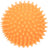 Ein orangefarbener Ball mit stacheliger Oberfläche, gleichmäßig mit spitzen Noppen bedeckt.