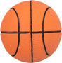 Ein orangener Basketball mit schwarzen Linien auf der Oberfläche, die die klassische Segmentierung zeigen.