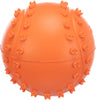 Orangefarbener Ball mit kleinen, gleichmäßig verteilten Noppen.