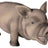 Graue Schweinefigur mit Ring im Nasenbereich, solide und detailreich gearbeitet, zeigt lebendige Mimik.