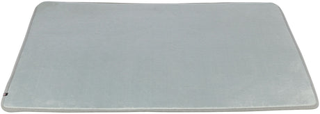Graue, rechteckige Einlegematte für Transportbox, flach mit abgerundeten Ecken, Maße 82 × 72,5 cm.
