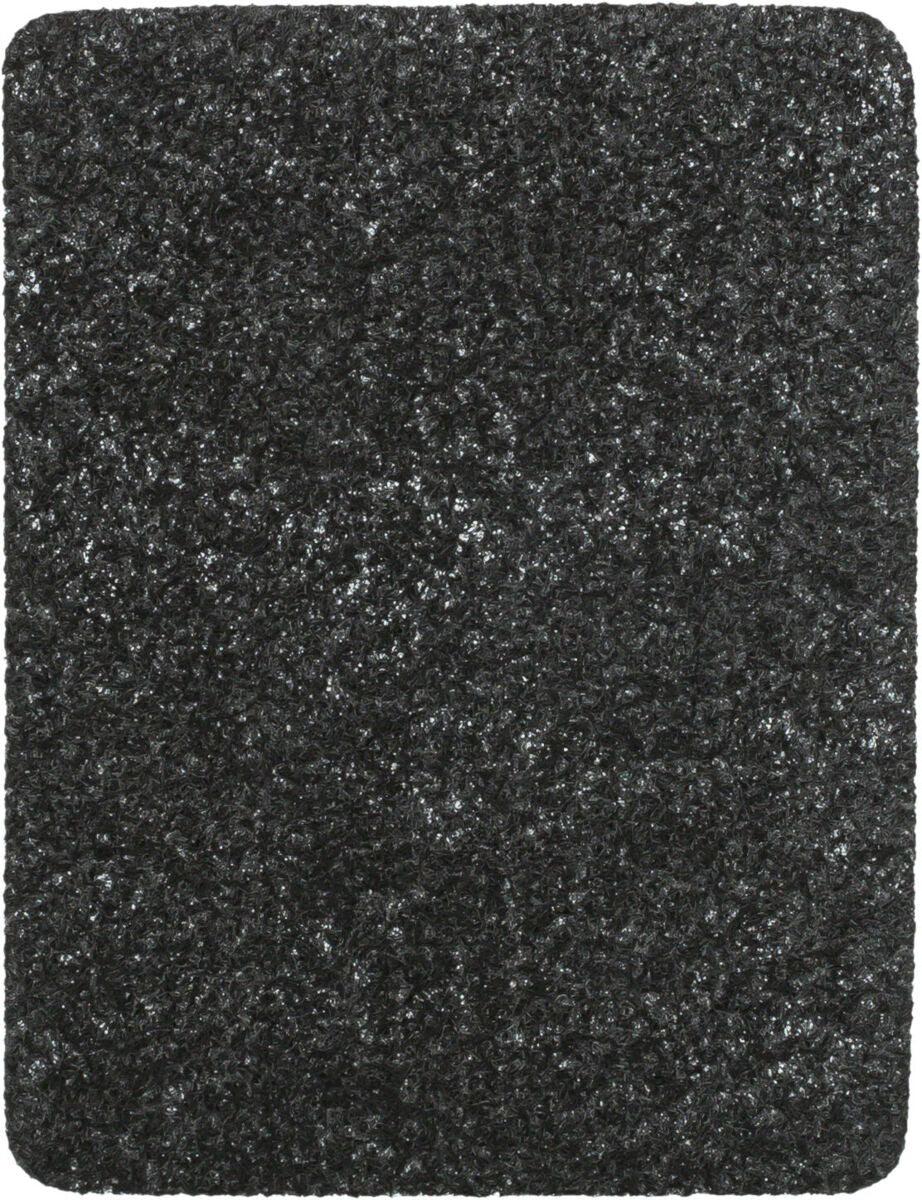 Rechteckige, schwarze Textur mit glänzender Oberfläche und leicht unregelmäßiger Struktur.