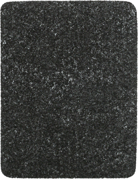 Rechteckige, schwarze Textur mit glänzender Oberfläche und leicht unregelmäßiger Struktur.