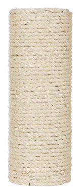 Beige, zylinderförmige Spule aus dicht gewickeltem Seil.