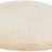 Beige, rundes, flauschiges Kissen in Nahaufnahme, ohne sichtbare Details oder Muster.