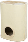 Beige, zylindrische Höhle mit rundem Eingang, bezogen mit weichem Stoff und strukturiertem Material.