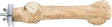 Holzstab mit unregelmäßiger Oberfläche und metallischem Schraubelemente an einem Ende befestigt.