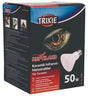 Verpackung eines 50-Watt-Keramik-Infrarot-Heizstrahlers für Terrarien, mit dem Markennamen Trixie und Tieraugenbild.