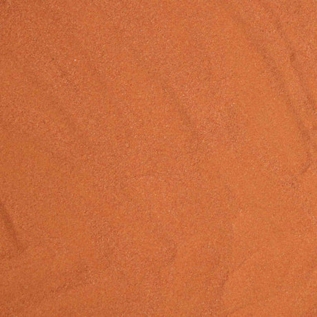 Orangefarbener Sand mit feiner Körnung, gleichmäßig verteilt ohne erkennbare Muster oder Objekte.