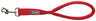Rote Hundeleine aus Stoff mit Metallschnalle und Trixie-Logo auf einem Etikett.