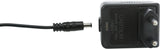 Schwarzes Netzteil mit Stecker und Kabel, Beschriftung "CAUTION INDOOR USE ONLY" und Zahlenfolge 230819.